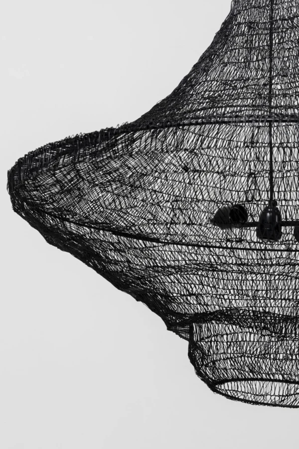 Lampada a sospensione / Lampadario "Cocoon Black" nero Ø89cm - KARE
