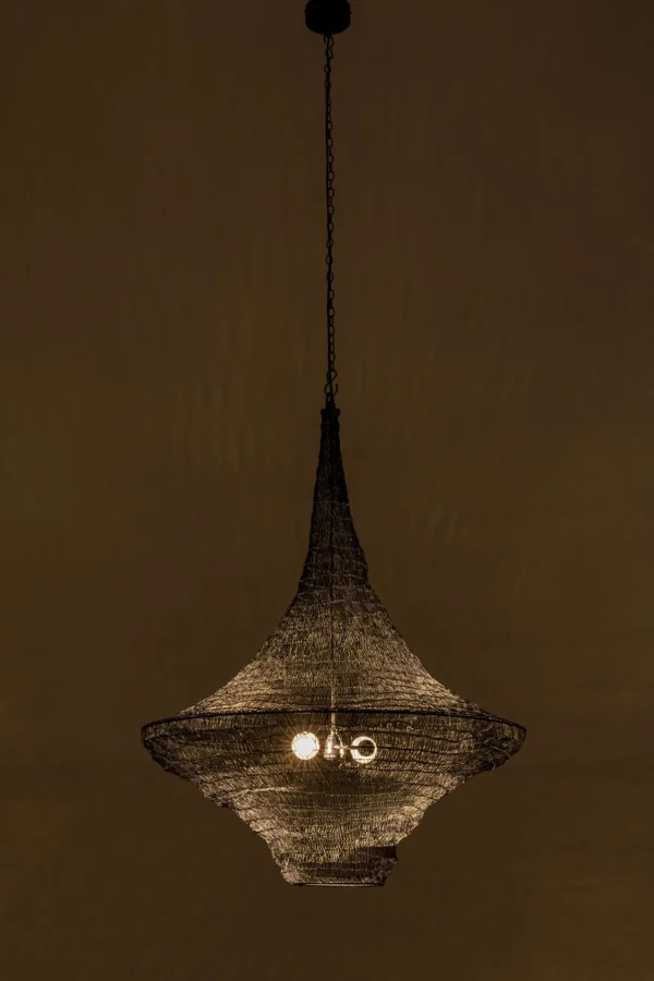 Lampada a sospensione / Lampadario "Cocoon Black" nero Ø89cm - KARE