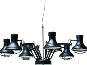 Lampada a sospensione dal design industriale - Spider Multi - 6 faretti - KARE