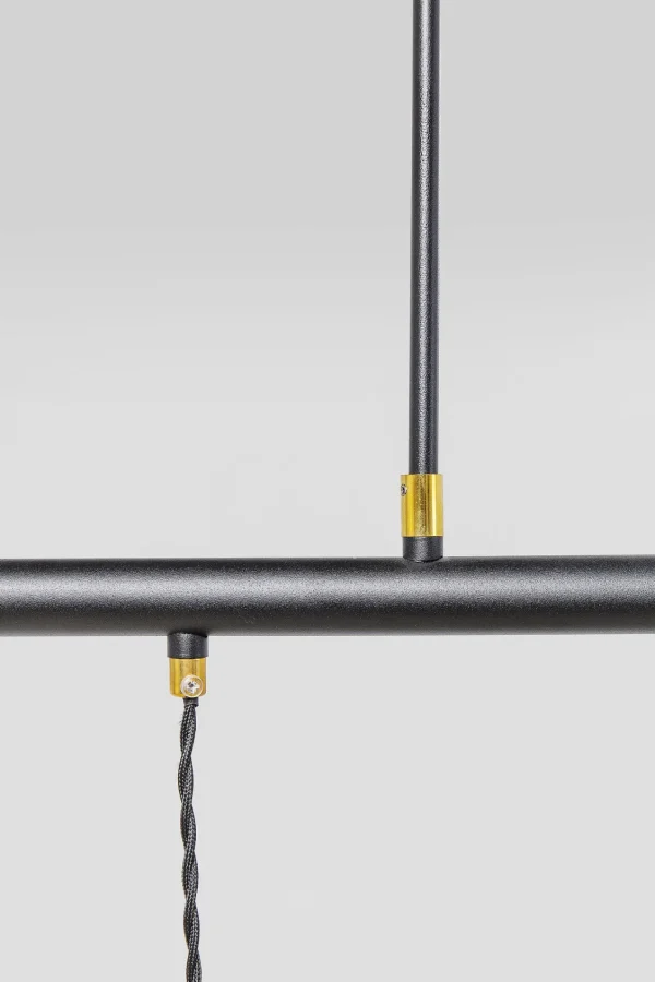 Lampada a sospensione di design con 6 punti luce dallo stile industry - Pole Black Six - KARE