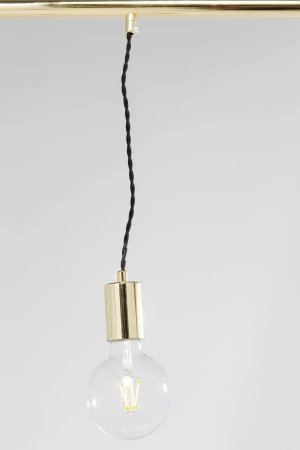 Lampada a sospensione in acciaio verniciato Pole Brass SIX multi lampadina - KARE