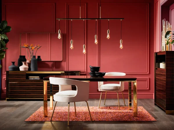 Lampada a sospensione in acciaio verniciato Pole Brass SIX multi lampadina - KARE