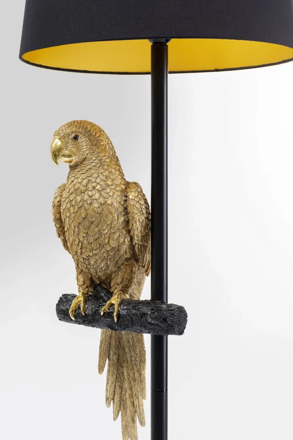 Lampada a stelo Animal Parrot oro 176cm - KARE