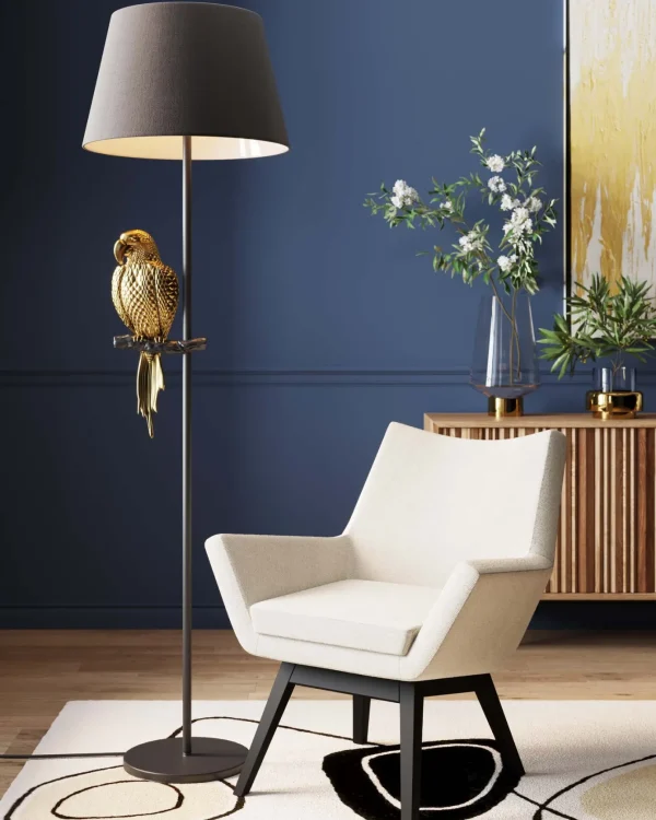 Lampada a stelo Animal Parrot oro 176cm - KARE