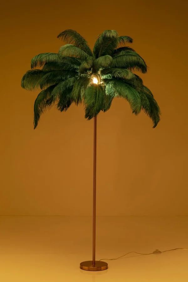 Lampada a stelo Feather Palm verde 165cm - KARE