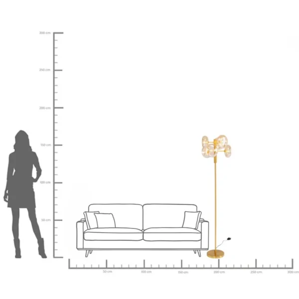 Lampada a stelo Headlight ottone 163cm - KARE