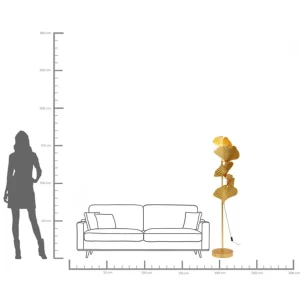 Lampada a stelo Yuva oro 160cm - KARE