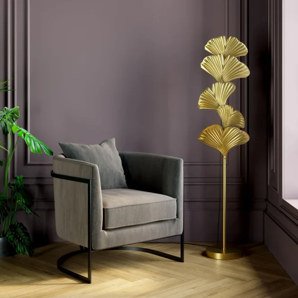Lampada a stelo Yuva oro 160cm - KARE