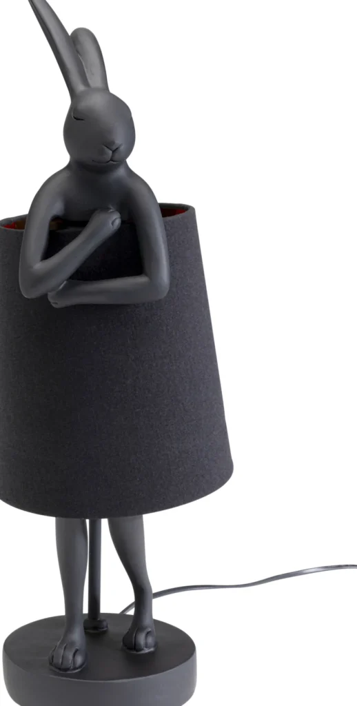 Lampada da tavolo Animal Rabbit nero opaco 50cm - KARE
