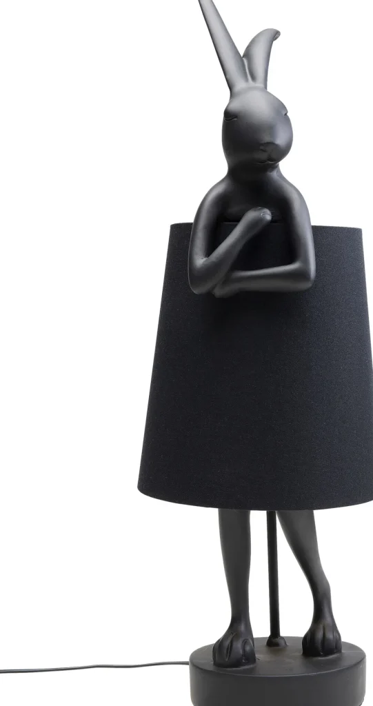 Lampada da tavolo Animal Rabbit nero opaco 68cm - KARE