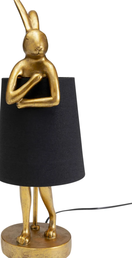 Lampada da tavolo Animal Rabbit oro/nero 50cm - KARE