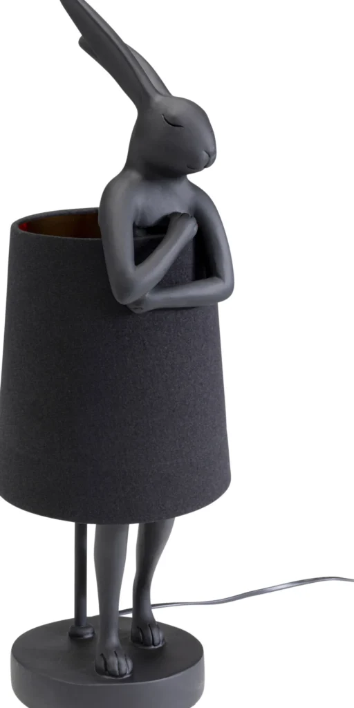 Lampada da tavolo Animal Rabbit nero opaco 50cm - KARE