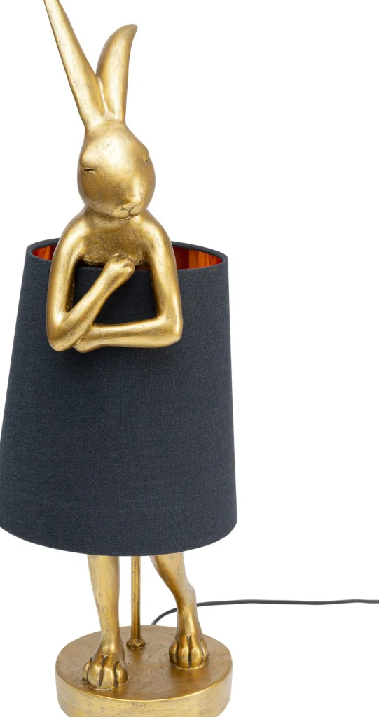 Lampada da tavolo Animal Rabbit oro/nero 68cm - KARE