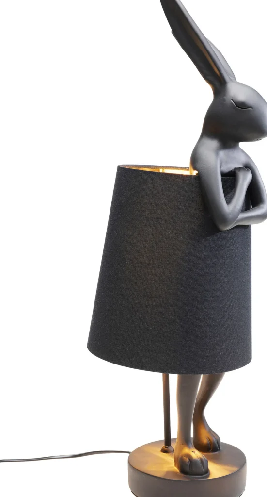 Lampada da tavolo Animal Rabbit nero opaco 68cm - KARE