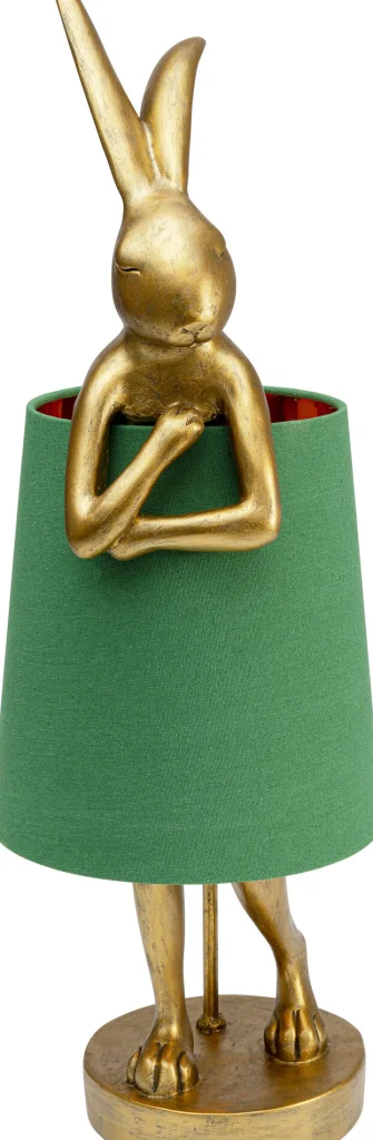 Lampada da tavolo Animal Rabbit oro/verde 68cm - KARE