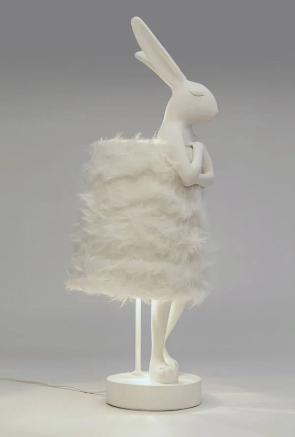 Lampada da tavolo Animal Rabbit Fur bianco/argento 68cm - KARE