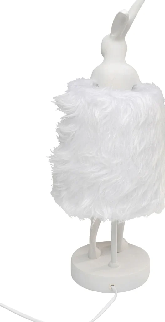 Lampada da tavolo Animal Rabbit Fur bianco/argento 50cm - KARE