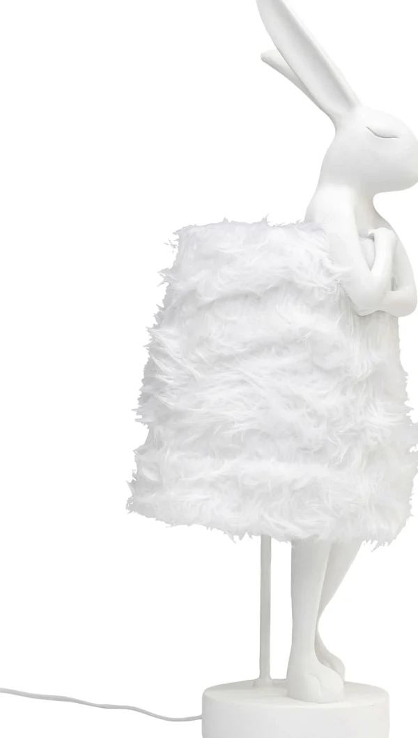 Lampada da tavolo Animal Rabbit Fur bianco/argento 68cm - KARE