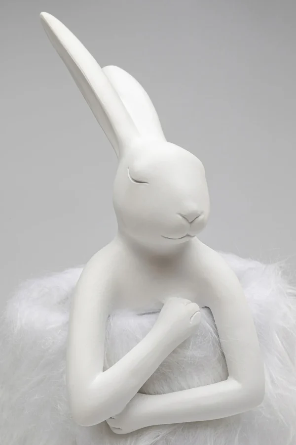 Lampada da tavolo Animal Rabbit Fur bianco/argento 50cm - KARE
