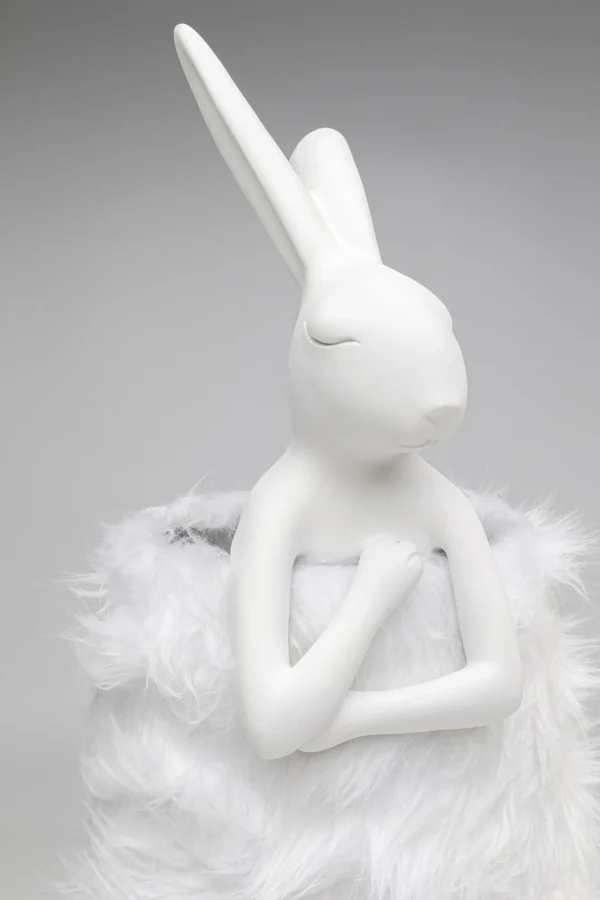 Lampada da tavolo Animal Rabbit Fur bianco/argento 68cm - KARE