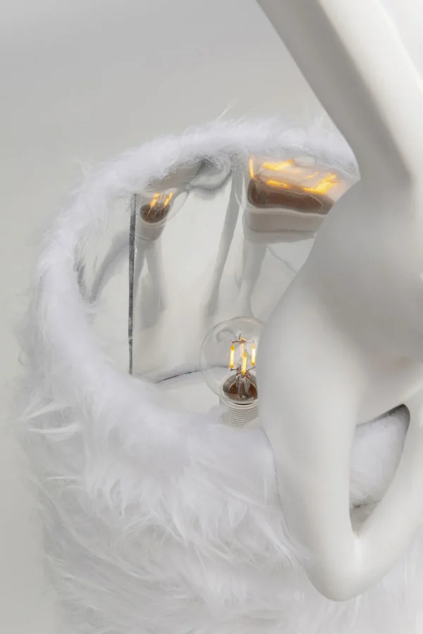 Lampada da tavolo Animal Rabbit Fur bianco/argento 68cm - KARE