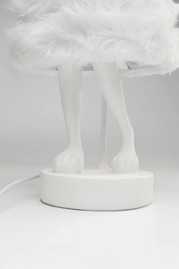 Lampada da tavolo Animal Rabbit Fur bianco/argento 68cm - KARE