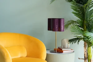 Lampada da tavolo Cloudy ovale prugna 49cm - KARE