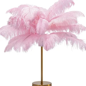 Lampada da tavolo Feather Palm pink 60cm - KARE