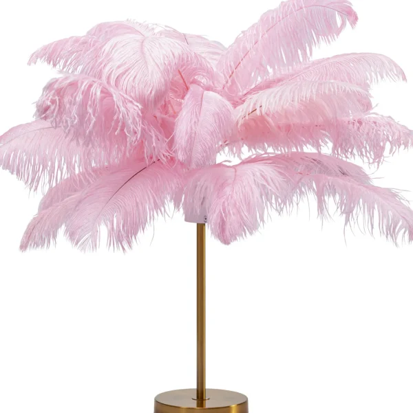 Lampada da tavolo Feather Palm pink 60cm - KARE