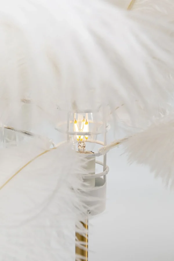 Lampada da tavolo Feather Palm bianco 60cm - KARE