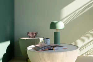 Lampada da tavolo Loungy verde salvia 38cm - KARE