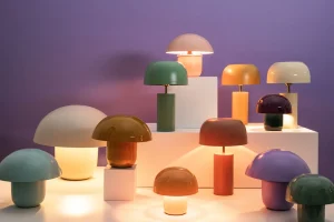 Lampada da tavolo Mushroom verde salvia 20cm - KARE