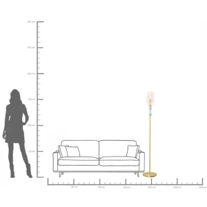 Lampada da terra Allegra Gold 165cm - KARE