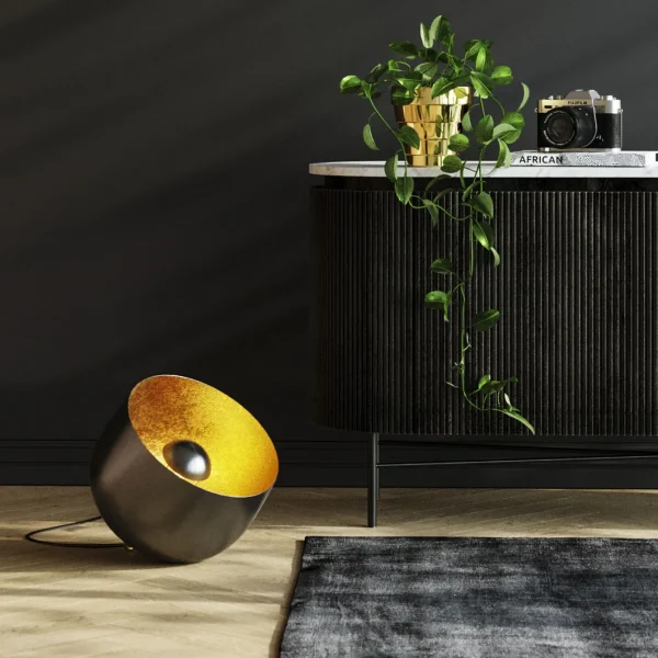 Lampada da terra Apollon Smooth nero Ø35cm - KARE
