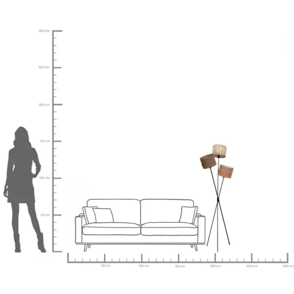 Lampada da terra Cannes Trio 145 cm - KARE