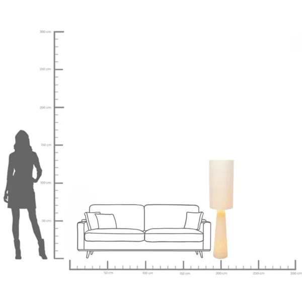 Lampada da terra Marleen beige bouclé 130cm - KARE
