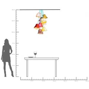 Lampadario a sospensione di design dallo stile liberty - Saloon Flowers 9 luci - KARE