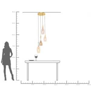 Lampadario Allegra oro Ø45cm - KARE