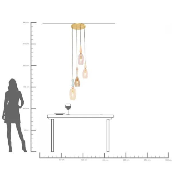 Lampadario Allegra oro Ø45cm - KARE