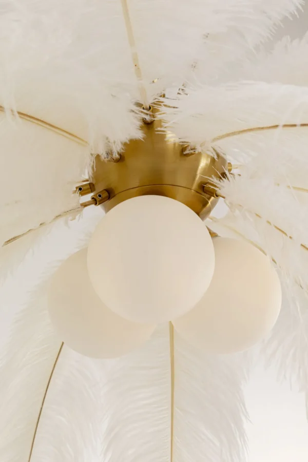 Lampadario Feather Palm bianco Ø87cm - KARE