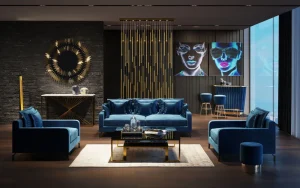 Lampadario Living Vegas Deluxe Ottone Led - KARE