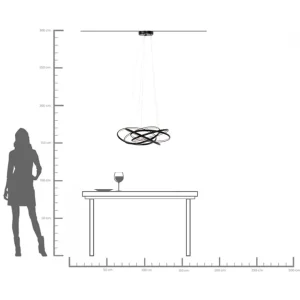 Lampadario Saturno Nero Ø72cm - KARE