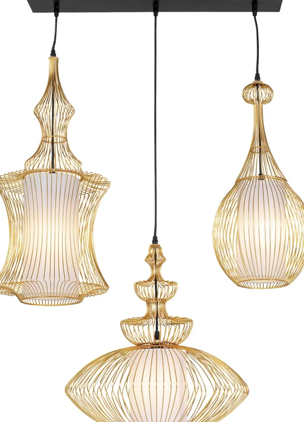 LAMPADARIO SWING IRON TRE ORO - KARE
