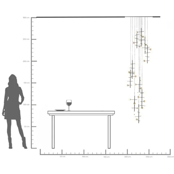 Lampadario Trapez 280cm - KARE