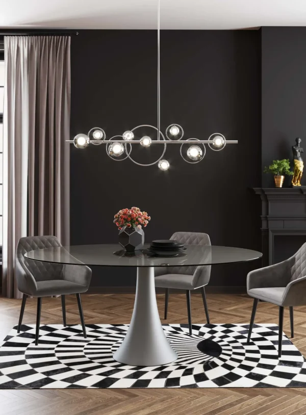 Lampadario Universe cromo 110cm - KARE