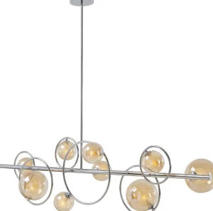 Lampadario Universe cromo 110cm - KARE