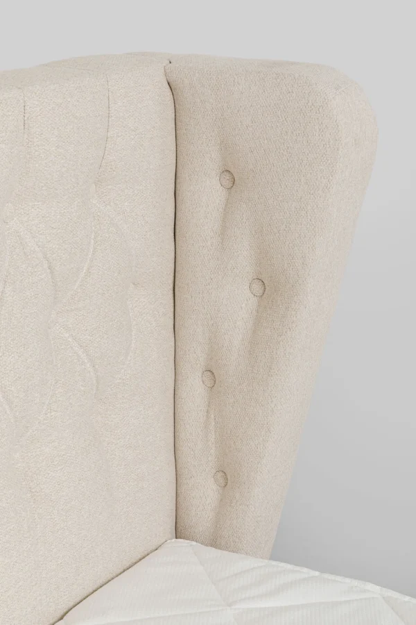Letto boxspring Benito Moon crema 160x200cm - KARE