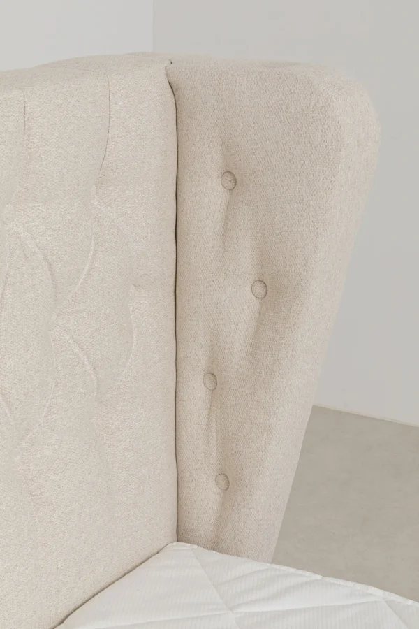 Letto boxspring Benito Moon crema 180x200cm - KARE