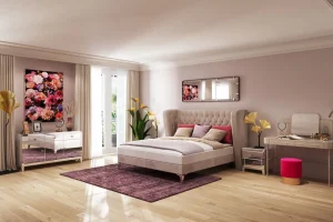 Letto boxspring Benito Moon crema 180x200cm - KARE
