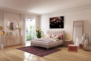 Letto boxspring Benito Star crema 160x200cm - KARE
